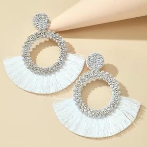 Rhinestone Boho Tassel Earrings